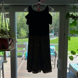 Elegant Black and Brown Women's Dress